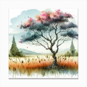 Watercolor Of A Tree Canvas Print