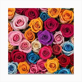 Colorful Roses Background 20 Canvas Print