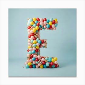 Balloon Letter E 4 Canvas Print