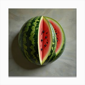 Default Three Quarter Watermelon Art 3 Canvas Print