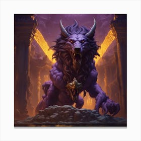 Purple Wolf Canvas Print