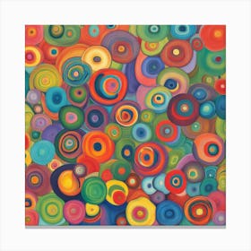 Abstract Circles Wall Art Print Canvas Print