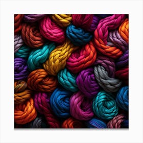 Colorful Yarn Background 16 Canvas Print