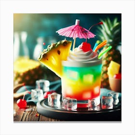 Tropical Cocktail Canvas Print