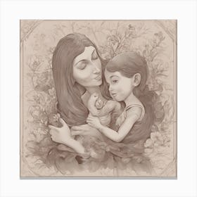 Mother And Child 2 Canvas Print