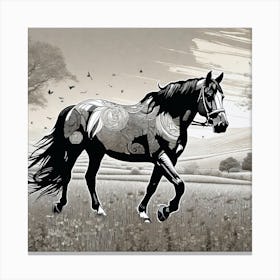 Horse In The Field 1 Canvas Print