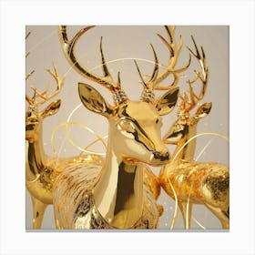 Gold Deer 1 Canvas Print