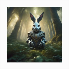 Rabbit In The Woods 43 Canvas Print