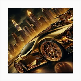 Golden Car 5 Canvas Print