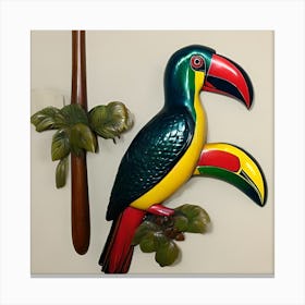 Antique Toucan Bird, Wall Decor Canvas Print