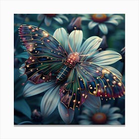 Butterfly On A Flower 1 Canvas Print