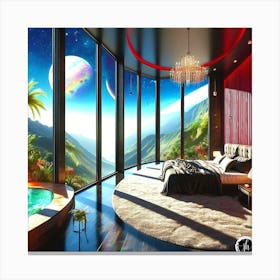 Galaxy Bedroom 2 Canvas Print