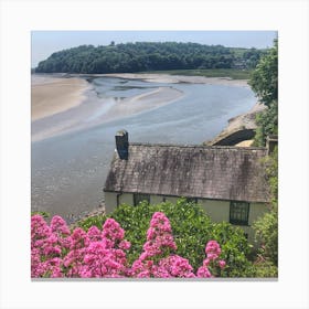 Dylan Thomad Boathouse at Laugharne Canvas Print