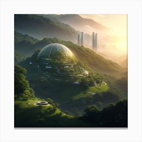 Futuristic City Canvas Print