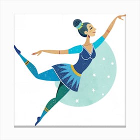 Risograph style Dancer Canvas Print