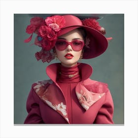 LADY IN RED 2 Canvas Print