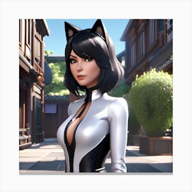 Cat Girl In Overwatch Canvas Print