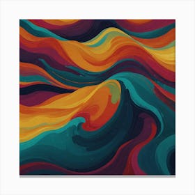 Abstract Wave Painting 18 Canvas Print