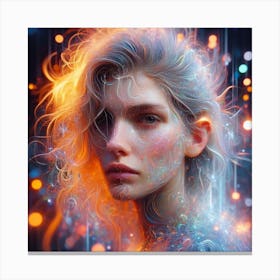 Digital Of A Woman Canvas Print