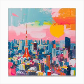 Abstract Travel Collection Tokyo Japan 9 Canvas Print