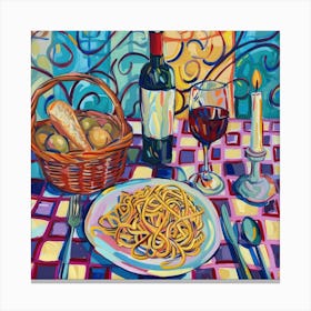 Cantina Del Piatto Trattoria Italian Food Kitchen Canvas Print