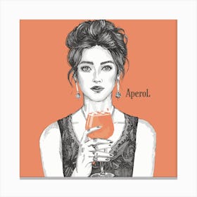 Aperol Spritz Orange - Aperol, Spritz, Aperol spritz, Cocktail, Orange, Drink.. Canvas Print