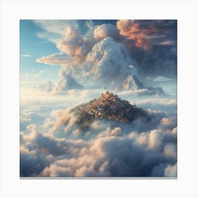 City In The Clouds Canvas Print