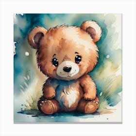 Cute Teddy Bear Canvas Print