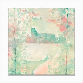 Watercolor Of A Garden Canvas Print