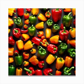 Frame Created From Bell Pepper On Edges And Nothing In Middle (84) Canvas Print