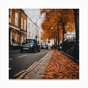 Autumn Leaves In London Canvas Print