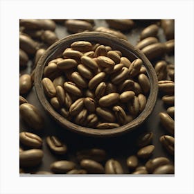 Coffee Beans In A Bowl 12 Canvas Print