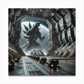 Lunar Colossus Kaiju Deployment Bay Converted Canvas Print