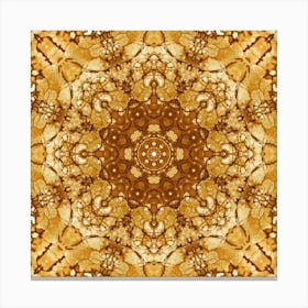 Abstraction Yellow Solar Mandala 1 Canvas Print