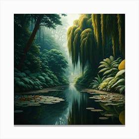 River In The Jungle Canvas Print