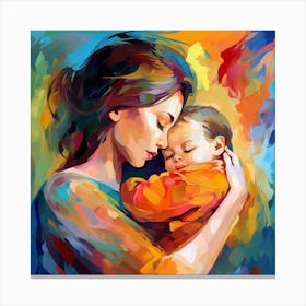 Mother And Child 28 Canvas Print
