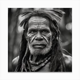 Portrait Of An Indigenous Man Canvas Print