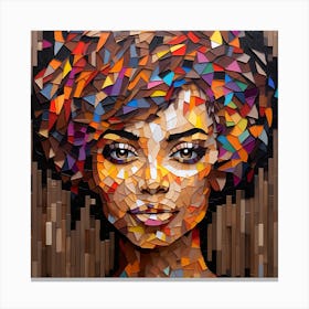 Mosaic Portrait Of A Woman Canvas Print