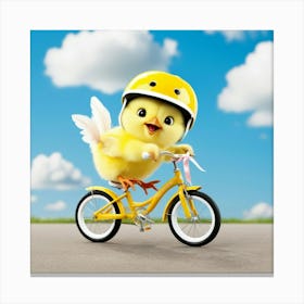 Leonardo Phoenix 09 A Playful Fluffy Yellow Chick With Bright 2 Canvas Print