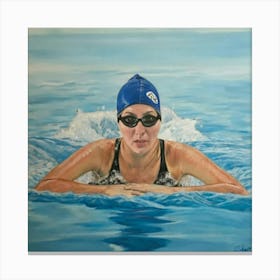 Swimming Art 6 Canvas Print