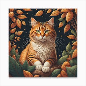 Cat In The Forest Canvas Print