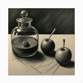 Apples And Jar Canvas Print