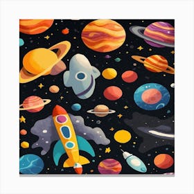 Space Background Canvas Print