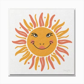 Sun Face Canvas Print Canvas Print