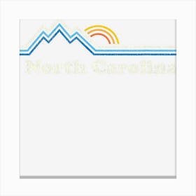 Retro North Carolina Nc Vintage Mountains Canvas Print