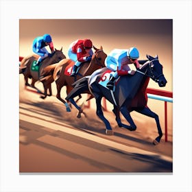 Horse Racing 10 Canvas Print