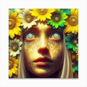 the girl with the sun in her eyes 1 Canvas Print