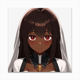 Anime Black Girl Canvas Print