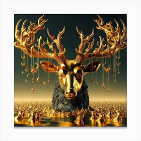 Golden Deer 1 Canvas Print