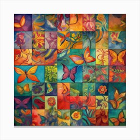 Butterfly Mosaic Canvas Print